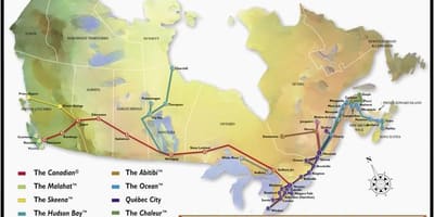 Χάρτης της Πόλης Quebec city σιδηροδρομικό σταθμό
