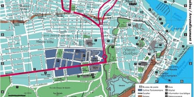 Στο κέντρο της πόλης Quebec City χάρτης