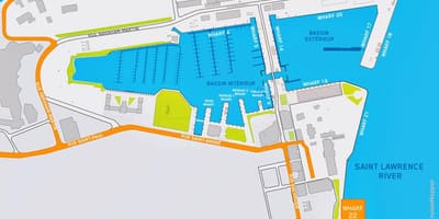 Χάρτης της Πόλης Quebec city cruise port